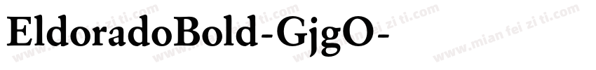 EldoradoBold-GjgO字体转换
