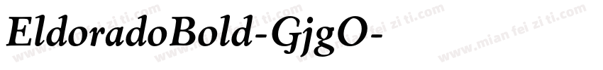 EldoradoBold-GjgO字体转换