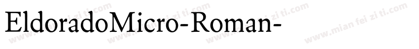 EldoradoMicro-Roman字体转换