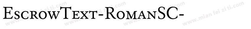 EscrowText-RomanSC字体转换