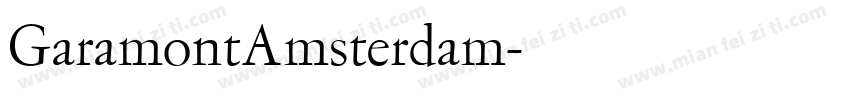 GaramontAmsterdam字体转换