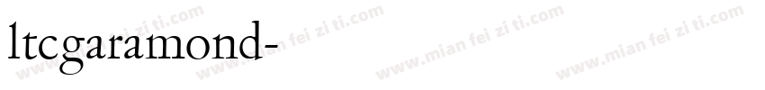 ltcgaramond字体转换