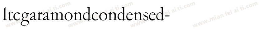 ltcgaramondcondensed字体转换