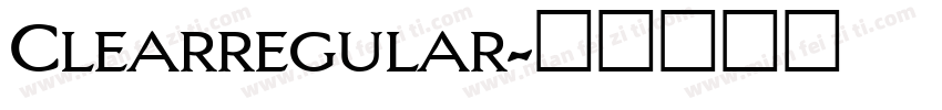 Clearregular字体转换
