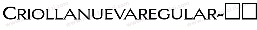 Criollanuevaregular字体转换