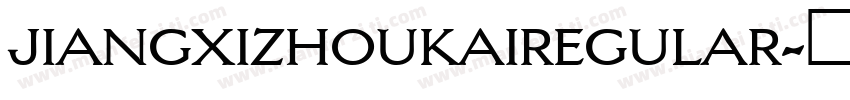 jiangxizhoukairegular字体转换