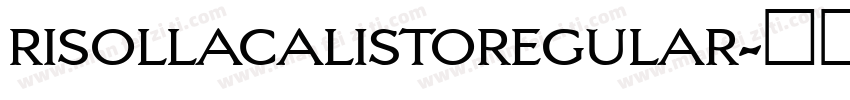 risollacalistoregular字体转换