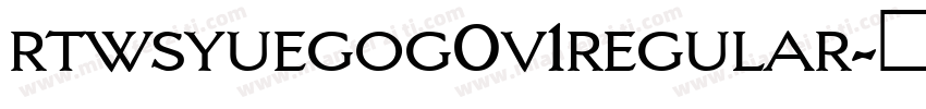 rtwsyuegog0v1regular字体转换