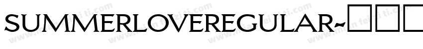 summerloveregular字体转换