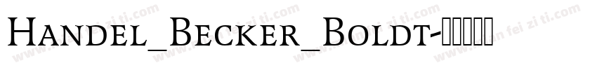 Handel_Becker_Boldt字体转换