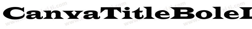 CanvaTitleBoleLatin字体转换