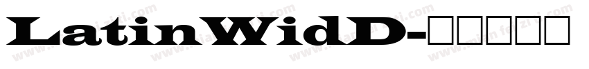 LatinWidD字体转换
