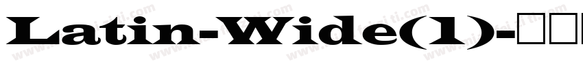 Latin-Wide(1)字体转换