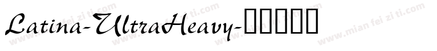 Latina-UltraHeavy字体转换