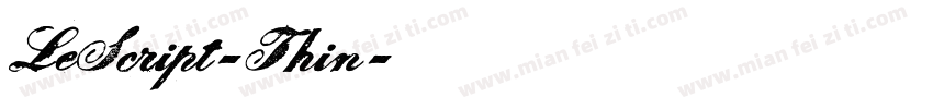 LeScript-Thin字体转换
