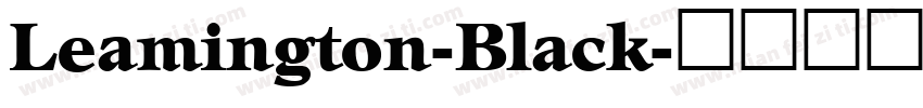 Leamington-Black字体转换