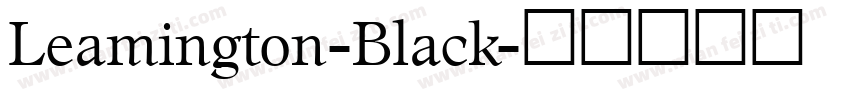 Leamington-Black字体转换