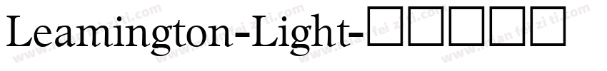 Leamington-Light字体转换