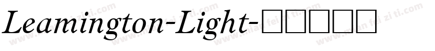 Leamington-Light字体转换
