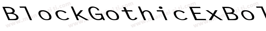 BlockGothicExBoldCon字体转换