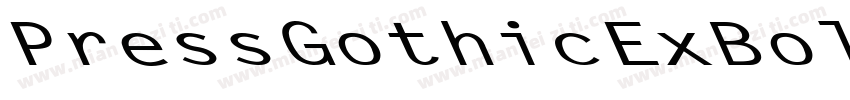 PressGothicExBold字体转换