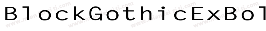BlockGothicExBoldCon字体转换