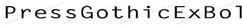 PressGothicExBold字体转换