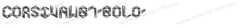 CorsivaW01-Bold字体转换
