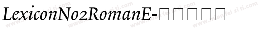 LexiconNo2RomanE字体转换