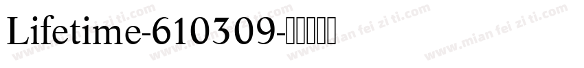 Lifetime-610309字体转换