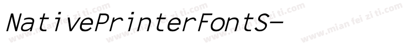 NativePrinterFontS字体转换