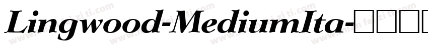 Lingwood-MediumIta字体转换