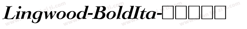 Lingwood-BoldIta字体转换