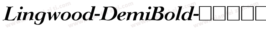 Lingwood-DemiBold字体转换