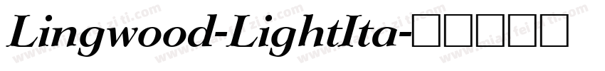 Lingwood-LightIta字体转换