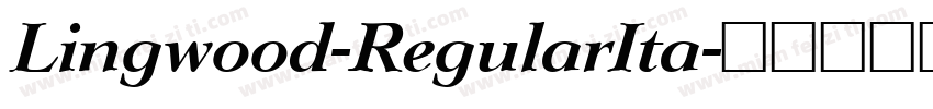 Lingwood-RegularIta字体转换