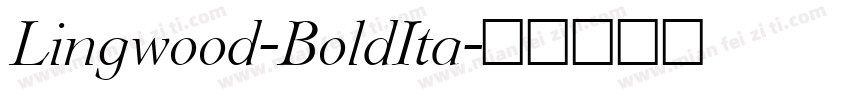 Lingwood-BoldIta字体转换