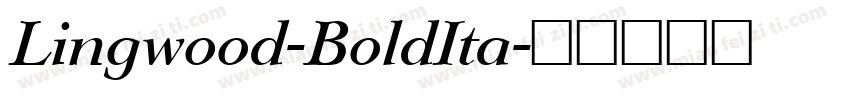 Lingwood-BoldIta字体转换