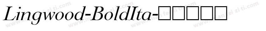 Lingwood-BoldIta字体转换