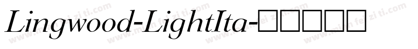Lingwood-LightIta字体转换