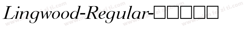 Lingwood-Regular字体转换