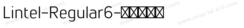 Lintel-Regular6字体转换