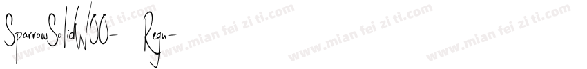 SparrowSolidW00-Regu字体转换