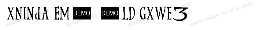 ExninjaDemoBold-gxwe3字体转换