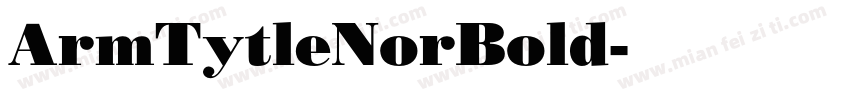 ArmTytleNorBold字体转换