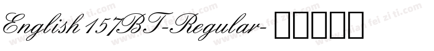 English157BT-Regular字体转换