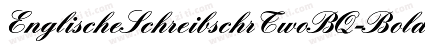 EnglischeSchreibschrTwoBQ-Bold字体转换