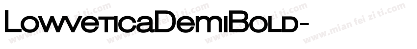 LowveticaDemiBold字体转换