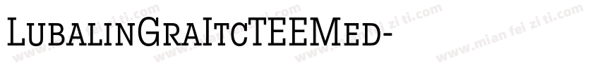 LubalinGraItcTEEMed字体转换