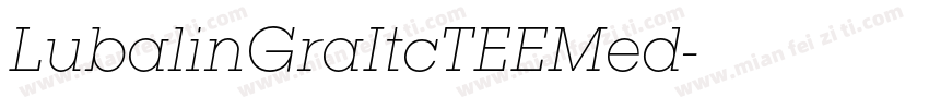 LubalinGraItcTEEMed字体转换